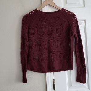 Cashmere wool blend knit sweater